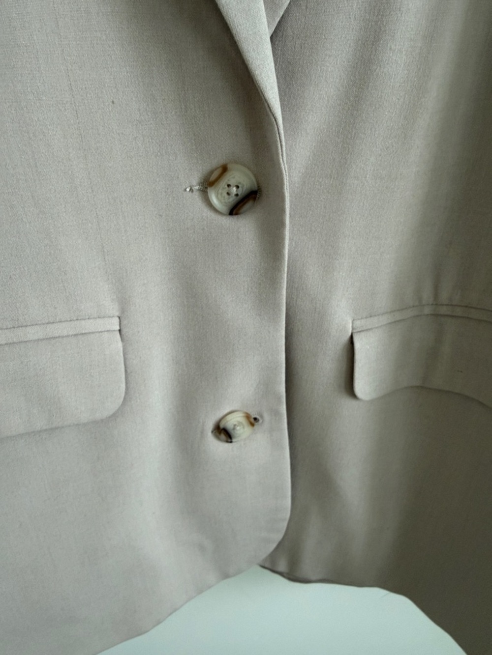 Abercrombie & Fitch Light Cream Single-Breasted Blazer - Picture 4 of 6